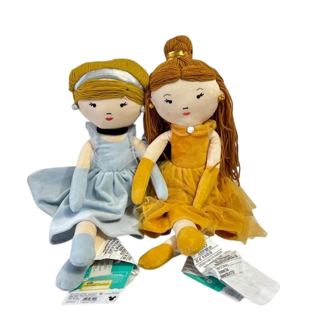 Princess Belle And Cinderella Dolls-The Disney‎ Collection by Pillowfort (NWT)